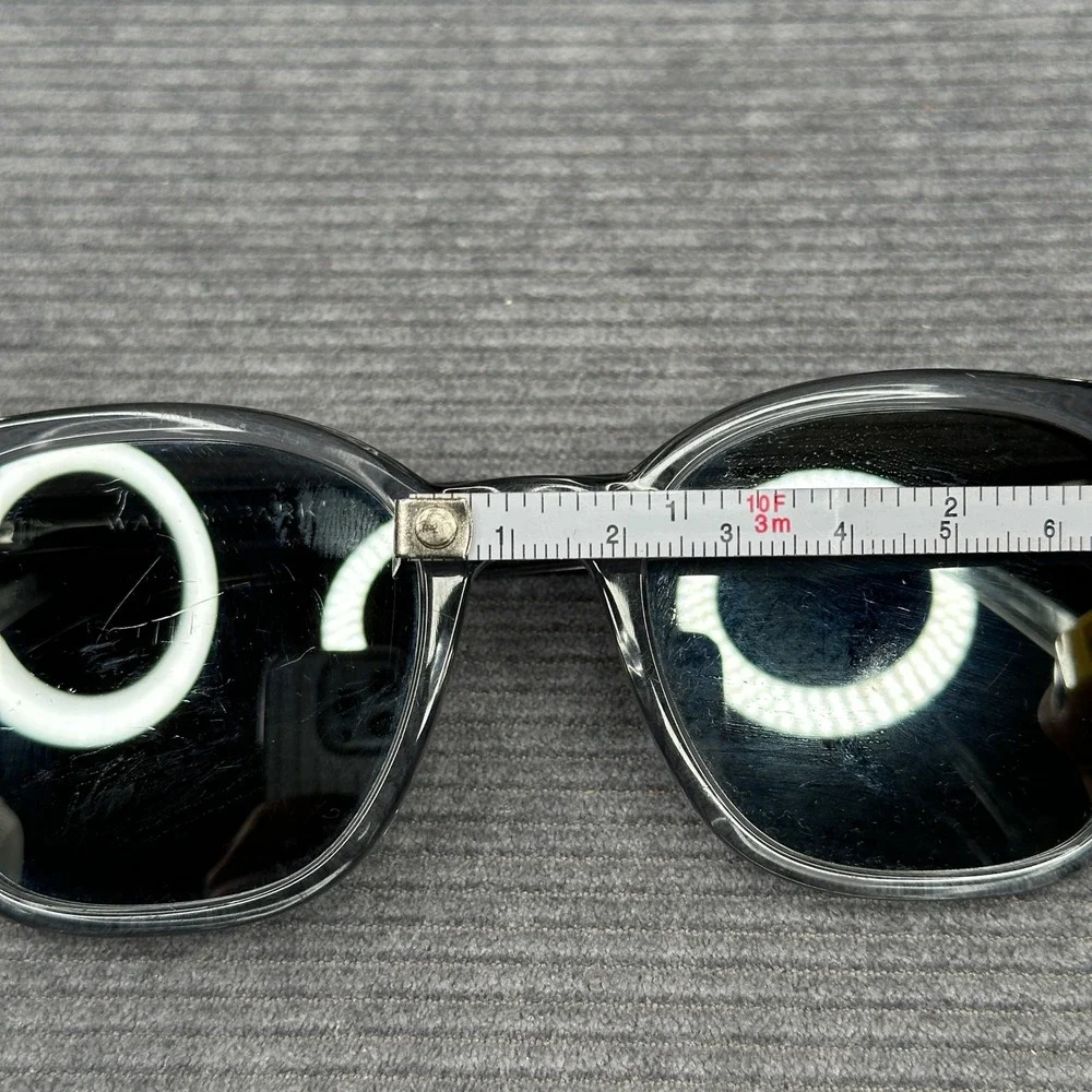Warby Parker Griffin M 371 Y2K Sunglasses Clear Grey Square Frames 49-19-145